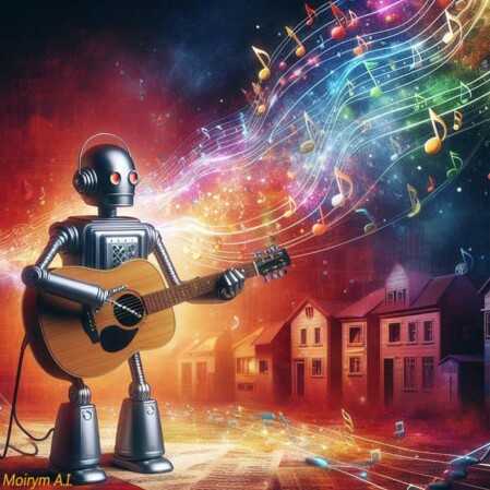 robot che fa una serenata